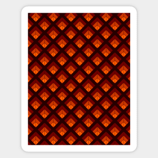 Abstract orange stripes Sticker